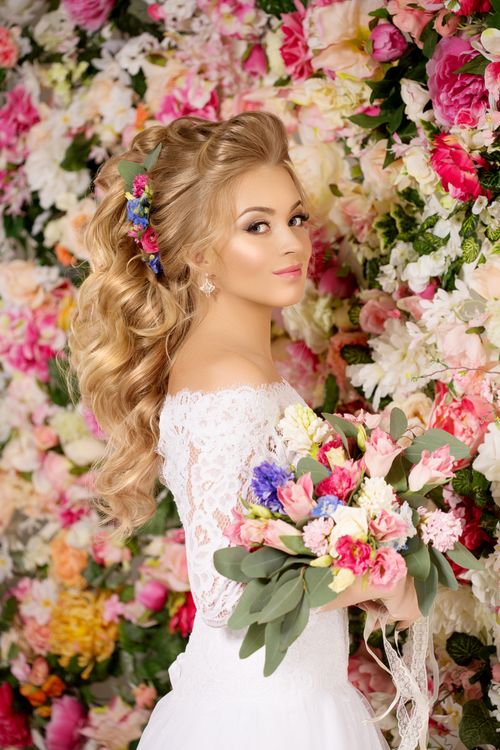 鮮花與美女 精品素材與苗木的融合藝術